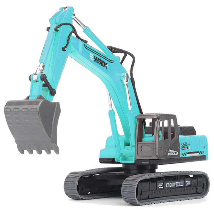 Set utilaje de constructie de jucarie, excavator, poliester, pentru copii peste 3 ani