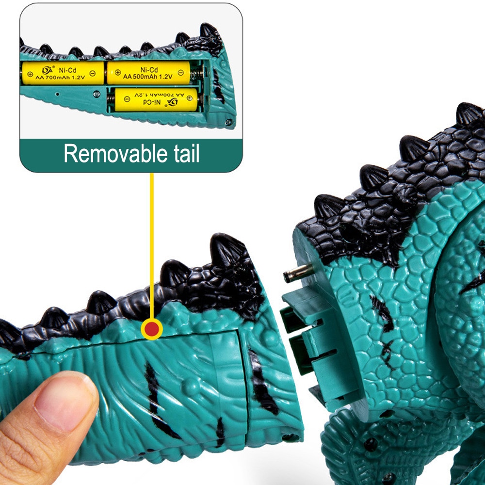 Jucarie dinosaur T-Rex electric, albastru, 15,5x3x15,5cm, set cu