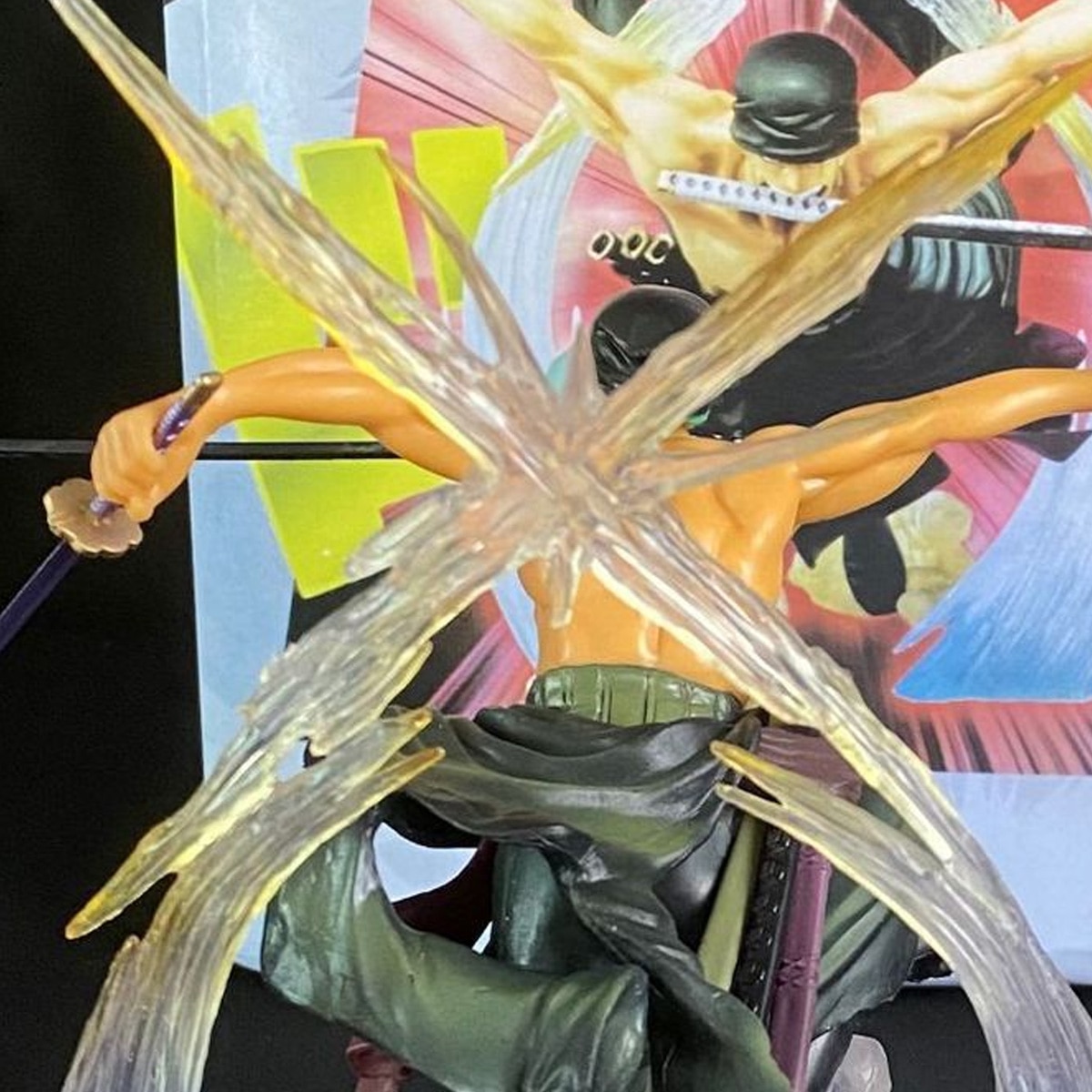 置物 One pice  zero Figurina One Piece ZERO Purgatory Ghost Slash, Zoro, 18cm, set de