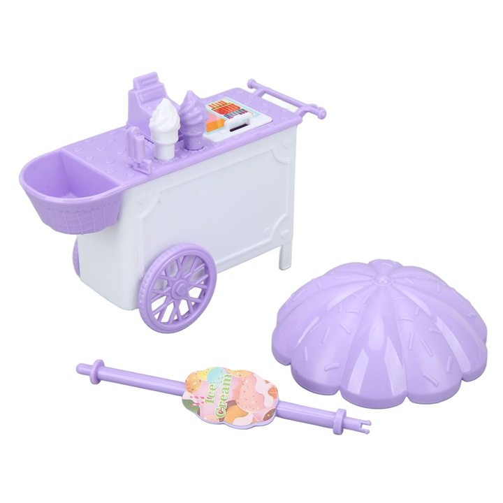 Fagylaltos kocsi babáknak, miniatűr modell, szupermarket dekoráció, szimulációs játék, többszínű
