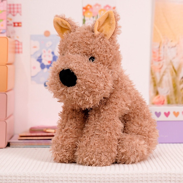 Jucarie de plus catelus West Highland Terrier alb moale 20cm