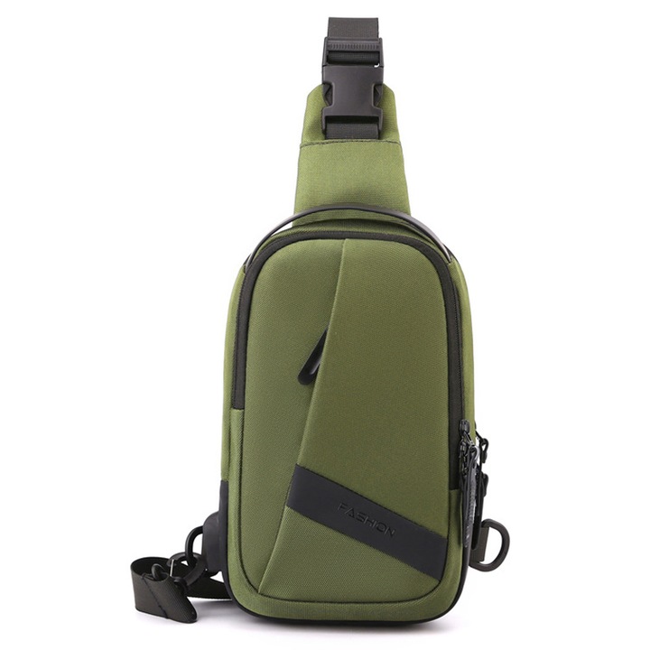 Hátizsák Crossbody Messenger válltáska férfiaknak és nőknek, mini lopásgátló táska egy pánttal motorkerékpárokhoz, zöld