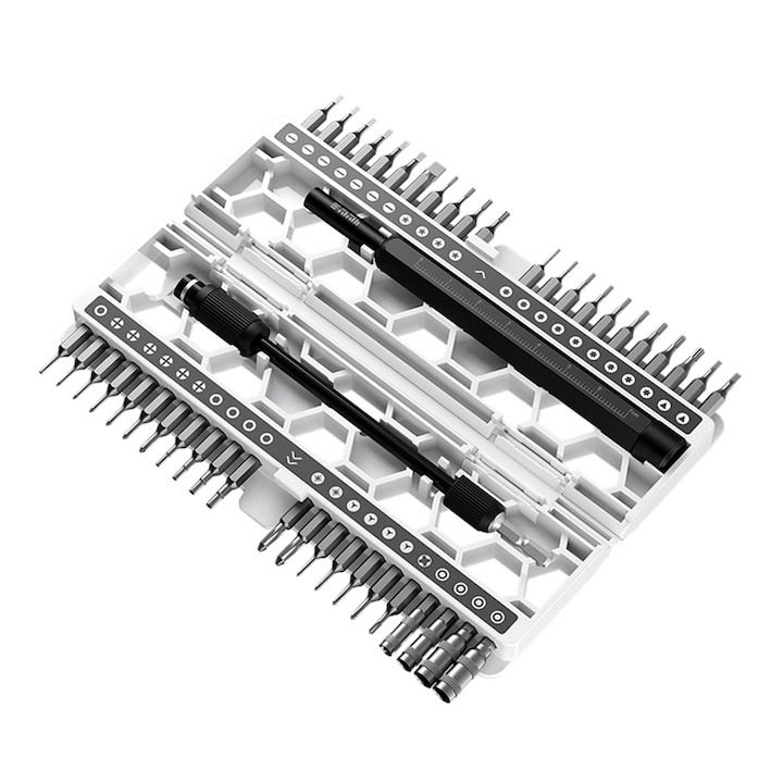 Set surubelnite profesionale, de mare precizie, cu biti magnetici, 47 in 1, Jakemy