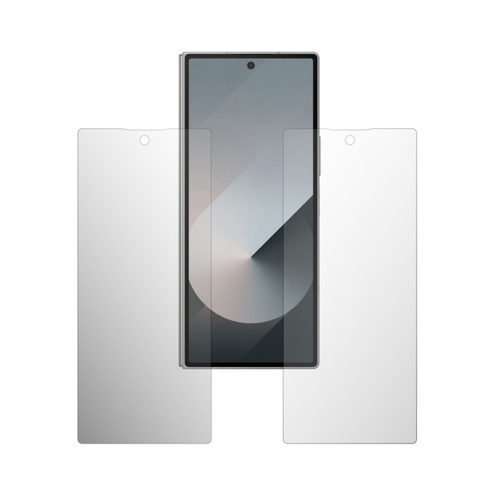 Комплект от 2X Folie24 протектори за екран, за Samsung Galaxy Z Fold6, 1X Ultra-Clear + 1X Matte, подходящо за калъф покритие (съвместимо с калъфа), залепващо, гъвкаво със саморегенериране