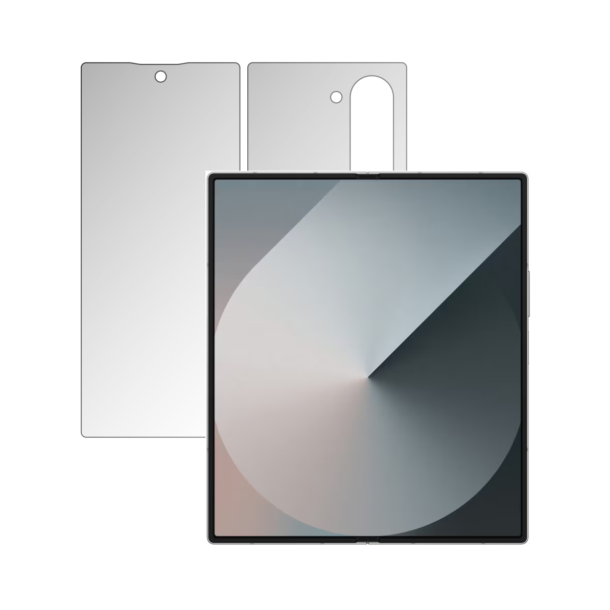 Folie de Protectie Full-Body Folie24, pentru Samsung Galaxy Z Fold6, 1 Set Ultra-Clear cu Acoperire Simple, Ecran + Spate, Adezive, Flexibile cu Auto Regenerare