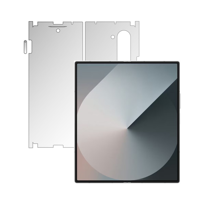 Folie24 Full-Body Screen Protector, за Samsung Galaxy Z Fold6, 1 комплект мат с 360 покритие, екран + гръб и страни, залепващ, гъвкав със саморегенерация