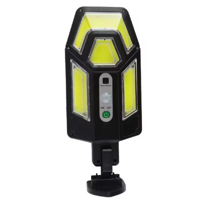 Lampa solara LED, AT PERFORMANCE, 50W, 2 moduri iluminare, Senzor miscare, Telecomanda, Negru