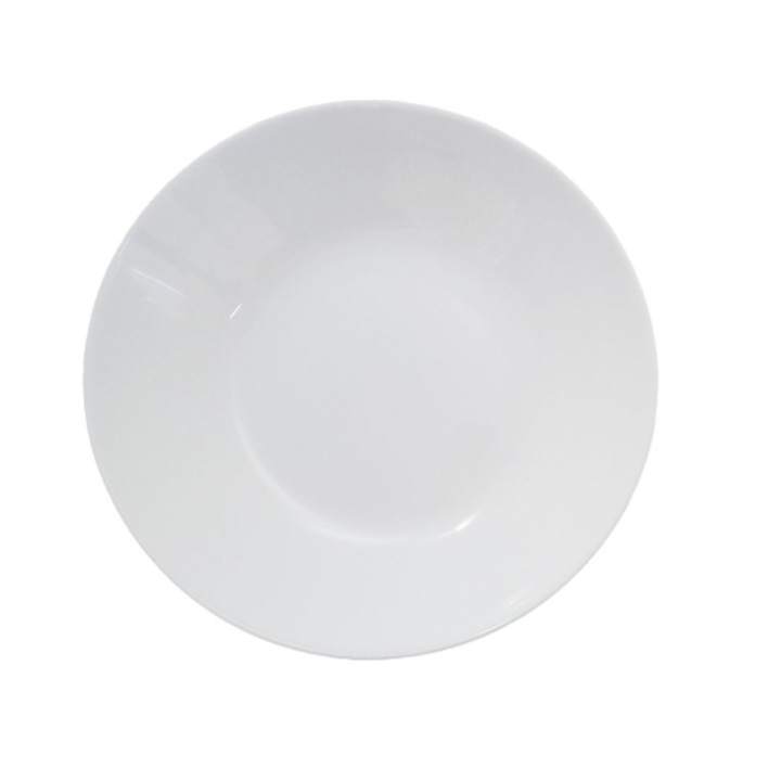 Leveses mélytányér, Opál, Fehér, 20cm