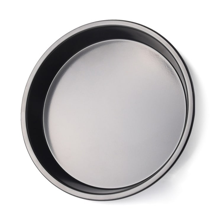 Tava pentru pizza, otel inoxidabil, nonstick, margini rotunjite, curatare usoara, 30cm