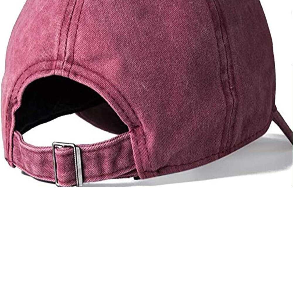 Sapca de baseball BGHYHYHI, vintage, ajustabila, denim, rosu - eMAG.ro