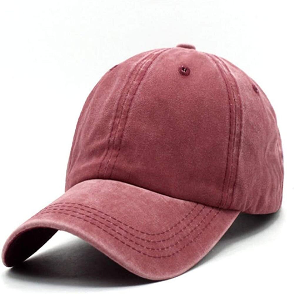 Sapca de baseball BGHYHYHI, vintage, ajustabila, denim, rosu - eMAG.ro