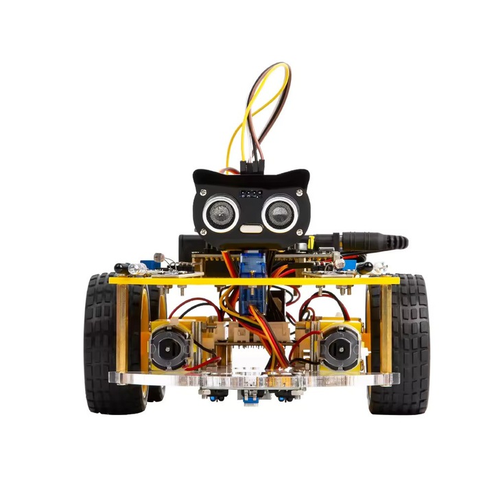 Jucarie Educationala Tetea, Kit STEM Robot CAR, modul ESP32 cu conexiune Wi-Fi