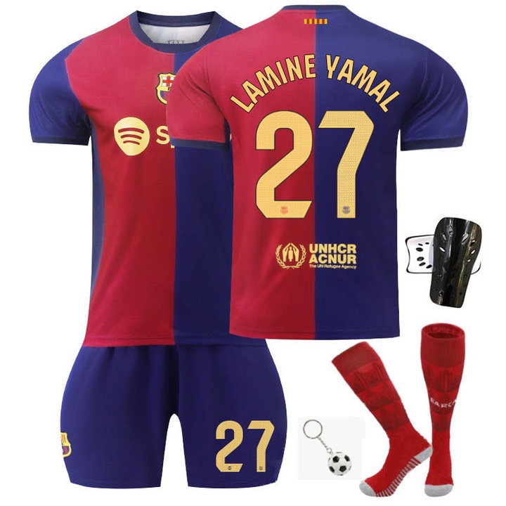 Детска спортна екипировка Yamal Football T-shirt, ANUTETOUNI®, Полиестер, червено и синьо