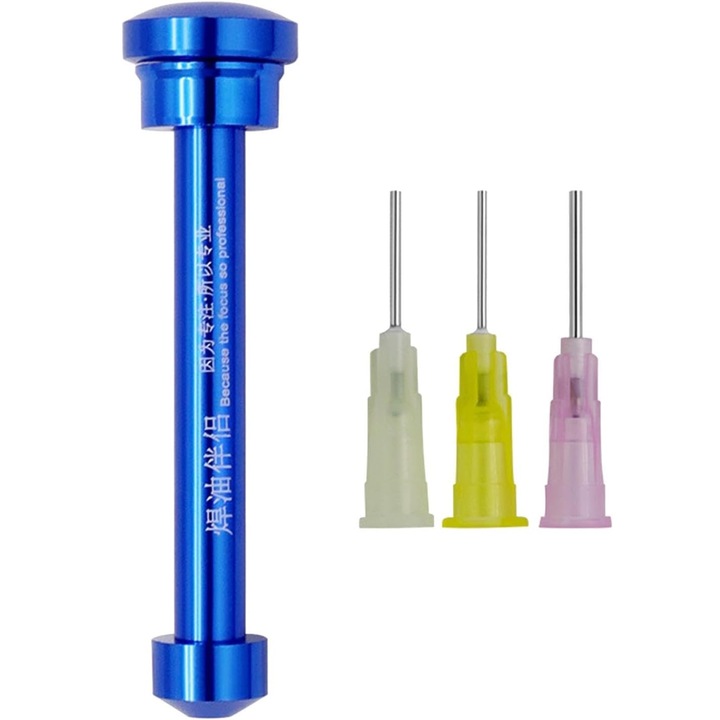 Flux forrasztó paszta adagoló, alumínium, P01, kék