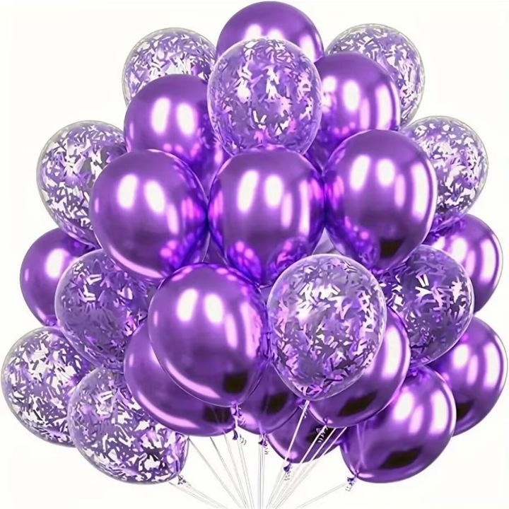 Set Baloane Clasic, 30 bucati, Violet, Accesoriu pentru Petreceri