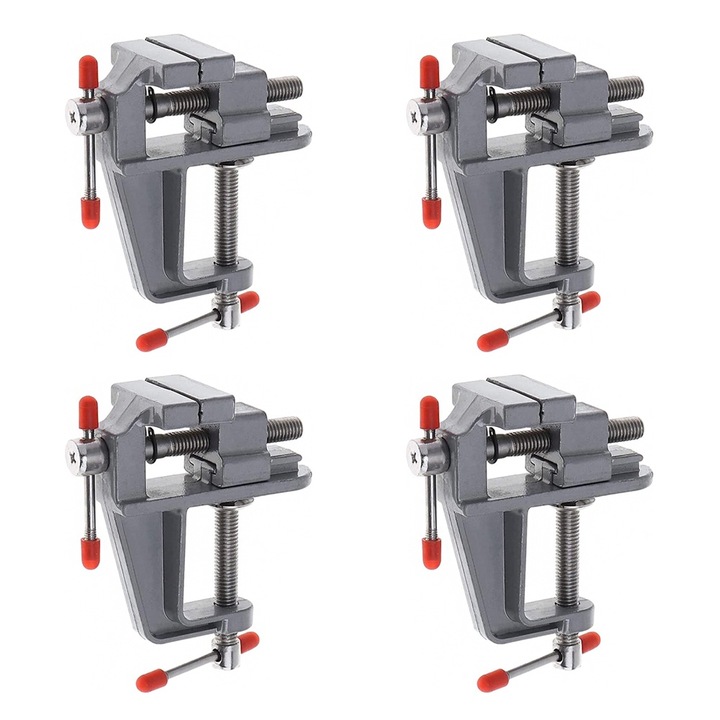 Set 4 Menghine Mini, Autocise, Aluminiu, Argintiu