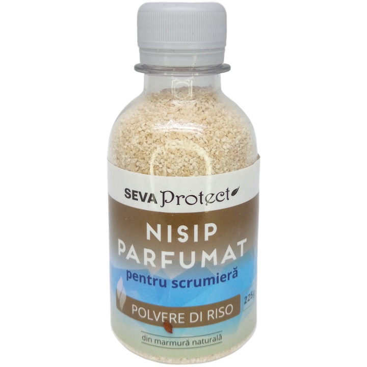 Granule naturale parfumate din marmura pentru scrumiera cu aroma de Polvere di Riso, 225g, Seva Protect
