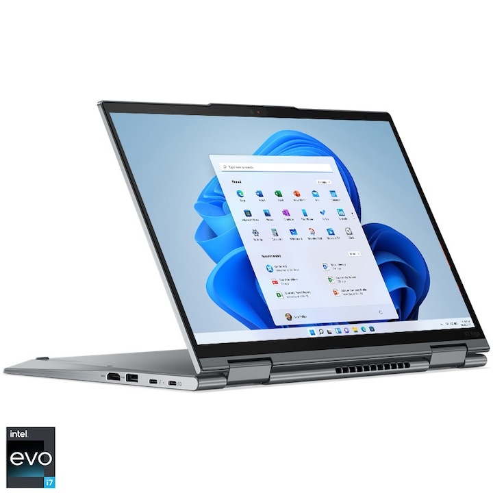 Laptop Lenovo ThinkPad X1 Yoga Gen 8 cu procesor Intel® Core™ i7-1355U pana la 5.00 GHz, 14'', WQUXGA, OLED, Touch, 16GB, 1TB SSD, Intel® Iris® Xe Graphics, Windows® 11