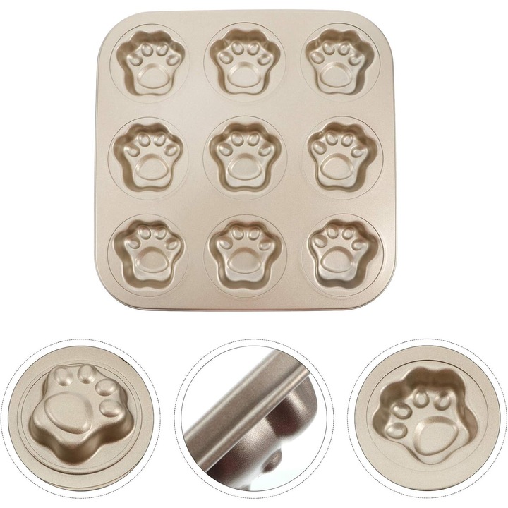 Tepsi, Kutya/macska mancs alakú, Fém, Tapadásmentes, Egyenletes hőelosztás, Többfunkciós