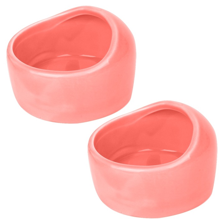 Set 2 Castroane ceramica BGHYHYHI, anti-rasturnare, ergonomic, pentru rozatoare
