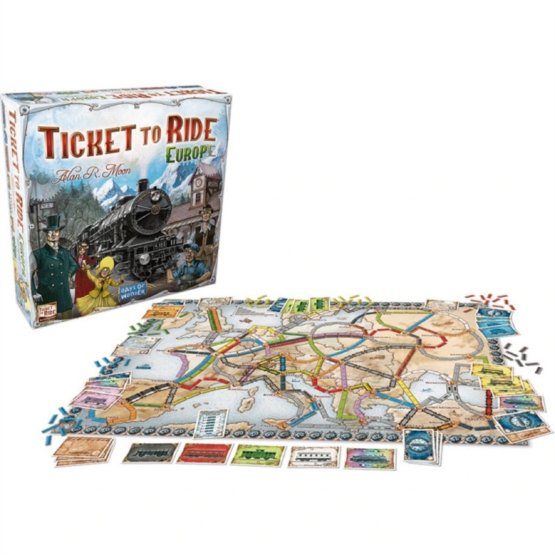 Joc de societate, Ticket to Ride Europe, pentru familie, carton