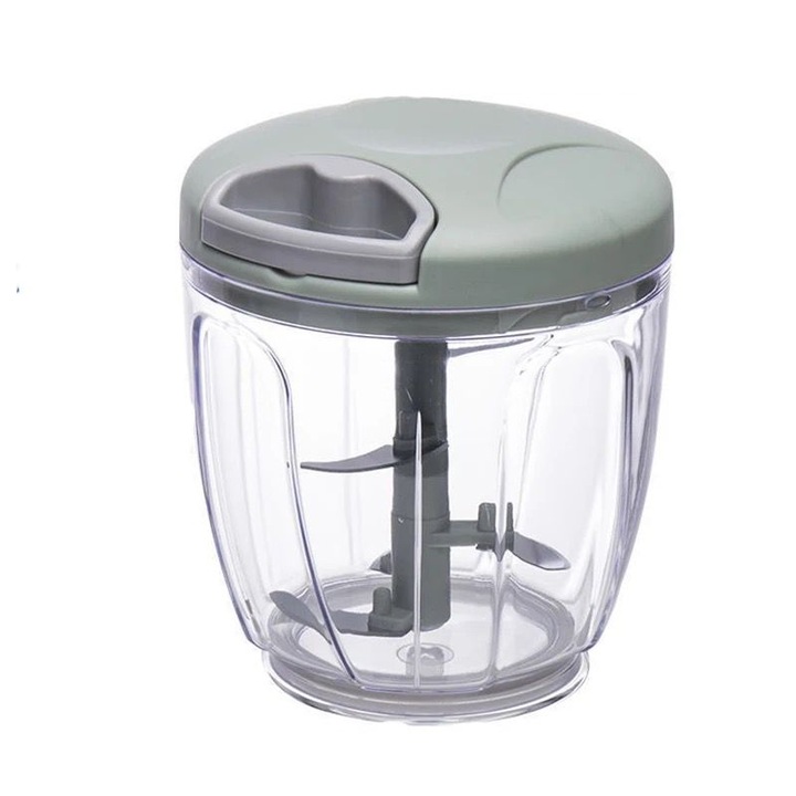 Tocator Manual pentru Legume si Fructe, capacitate 900 ml, 5 Lame din Otel Inoxidabil