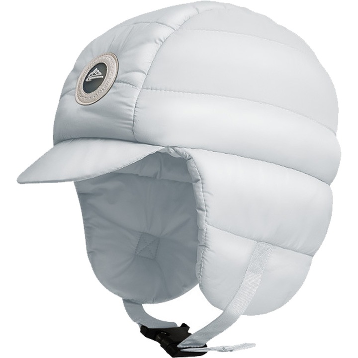 Női sapka Jormftte, téli sapka fülekkel, rugalmas, világosszürke