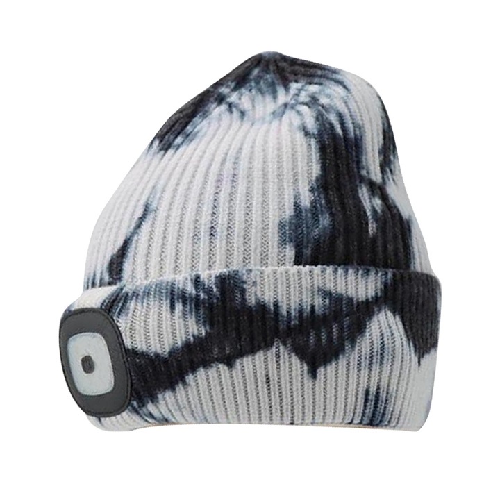 LED-es sapka, Jormftte, fekete, uniszex, meleg, állítható, téli