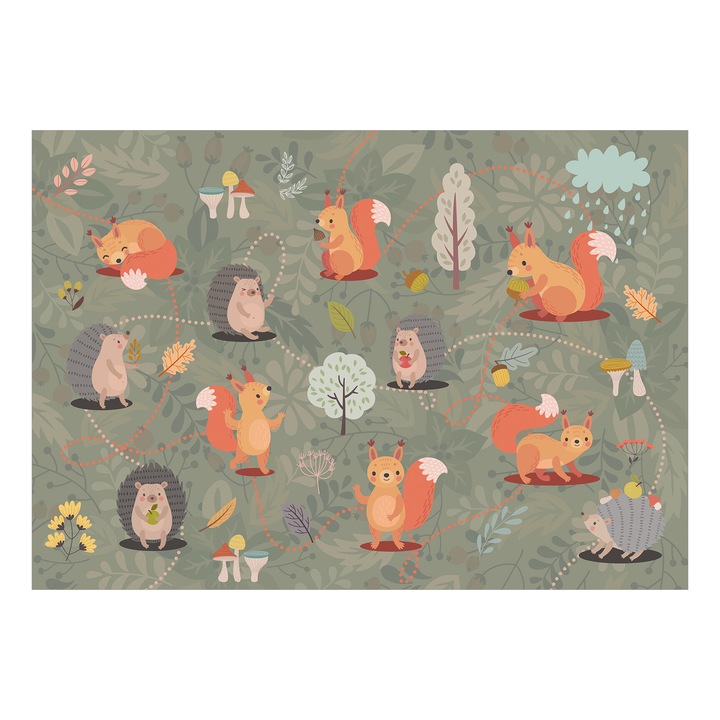 Fototapet Premium - Friends of the Forest - 450 x 315 cm