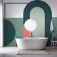 Fototapet Standard - Geometric Pattern With Marble Motif - 350 x 256 cm