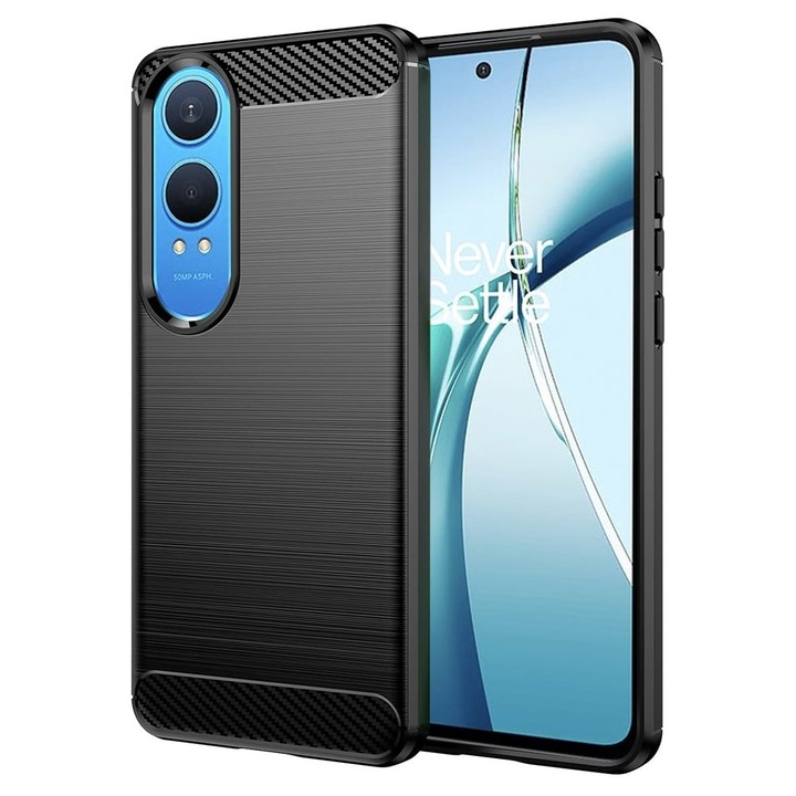 Кейс за OnePlus Nord CE4 Lite - Techsuit Carbon Silicone - черен