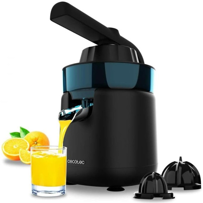 Storcator de citrice Cecotec EssentialVita Hyden 120 03892, 120w, 2 conuri, anti picurare, negru