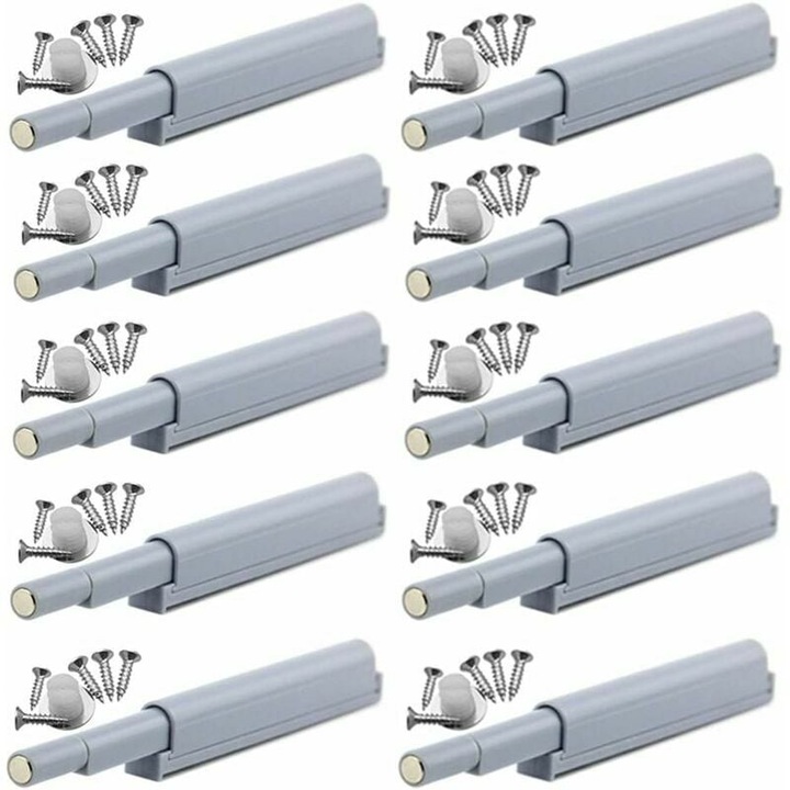 Láthatatlan rugós csapda szekrényajtókhoz, Enforose, mágneses rögzítés, állítható, 1~4mm