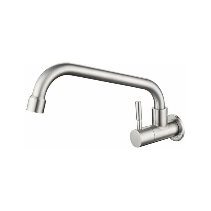 Кран за студена вода, изработен от неръждаема стомана, издръжлив, нетоксичен, 1/2 инча