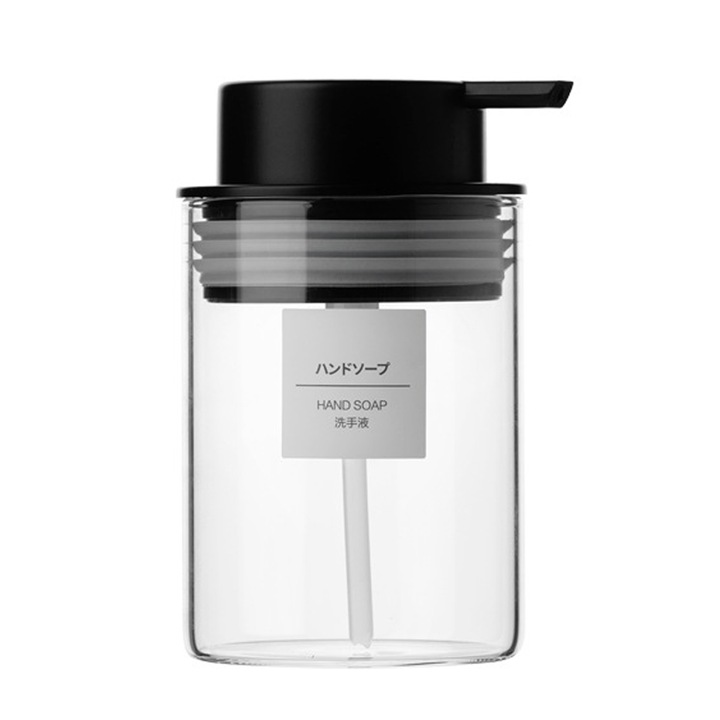 Üveg szappanadagoló, 10 oz, rozsdamentes műanyag pumpával, mosogatóhoz és fürdőszobai pulthoz