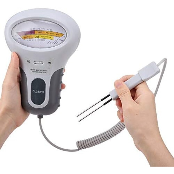 AMRINUGL hordozható pH- és klórmérő, biztonságos mérési szintek, digitális kijelző, úszómedencékhez vagy jakuzzikhoz