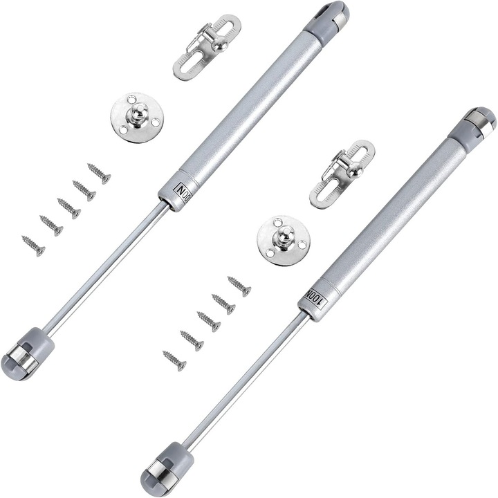 Piese din aliaj de aluminiu pentru suport pneumatic, AMRINUGL, rezistente la rugina, set 2 bucati, 100N pentru ridicare usi de cabinet