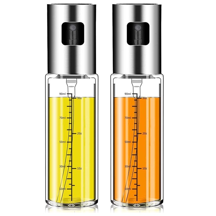 Set 2 Sticle Spray Ulei, Cozevdnt, Inox, 100ml, 18x4cm