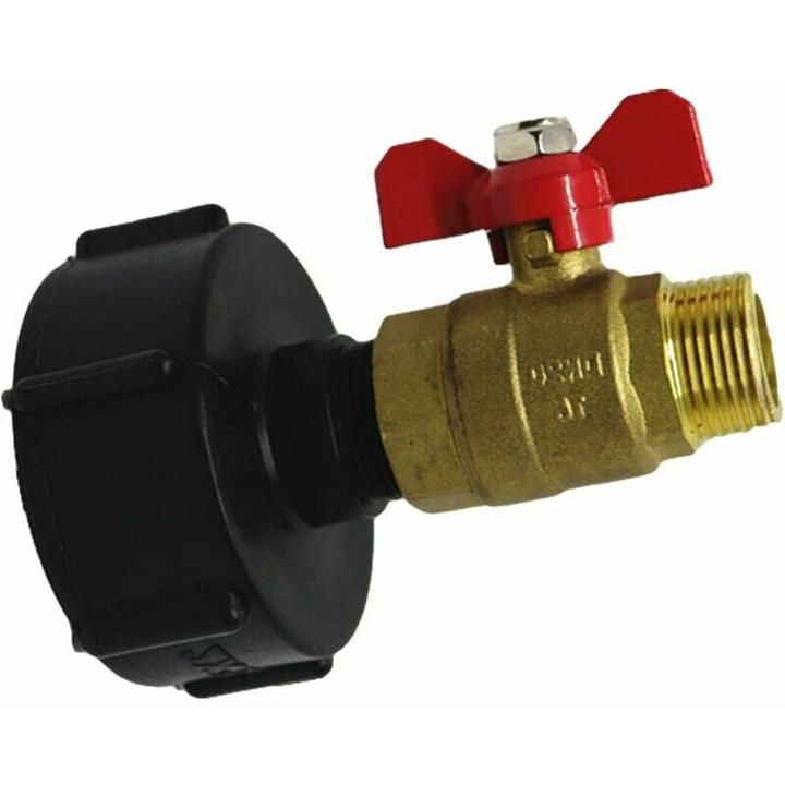 IBC adapter golyóscsap, sárgaréz, szivárgásmentes, többszínű