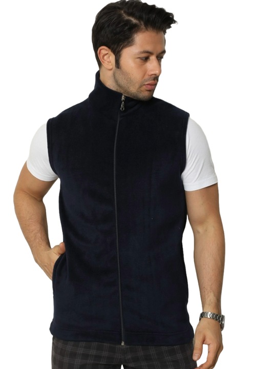 Vesta Barbat UraMag Polar Line, Buzunare si Fermoar, Negru, XL