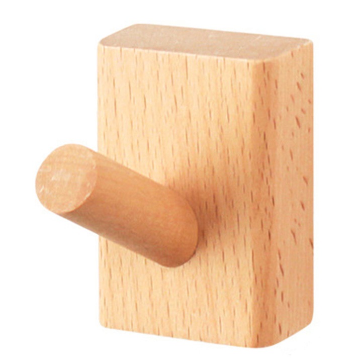 2 db natúr fa faliakasztó készlet sapkákhoz és sapkákhoz, 100% fa, natúr