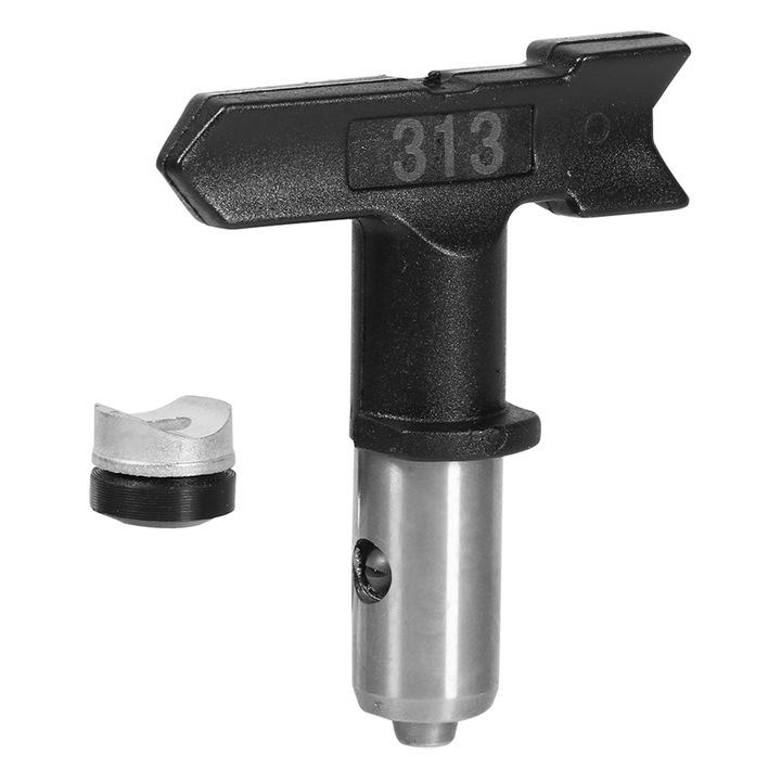 Varf pistol spray airless, Otel tungsten, 4.9 x 5.6 cm, Negru