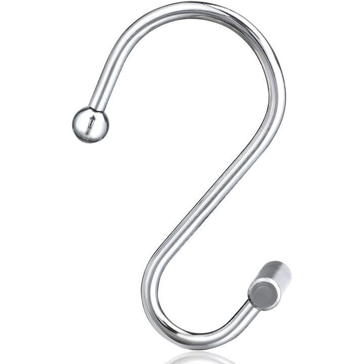 Set 2 carlige uscatoare rufe, AMRINUGL, inox, design S, montare cada