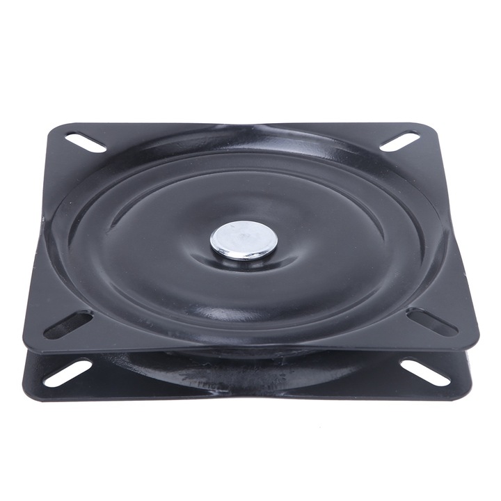 Въртяща се плоча за бар / стол, желязо, 150 x 150 x 2 mm, черна