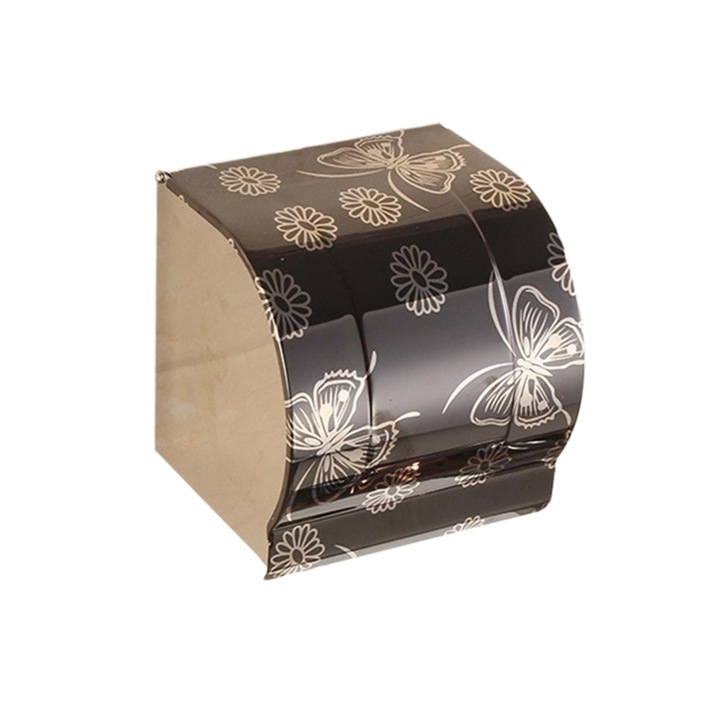 Enforose rozsdamentes acél WC papír tartó, elegáns design, vízálló, nagy teherbírású