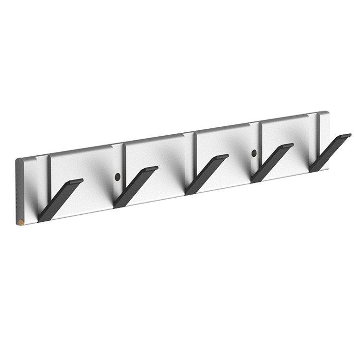 Falra szerelhető összecsukható ruhafogas, ötvözet, ezüst