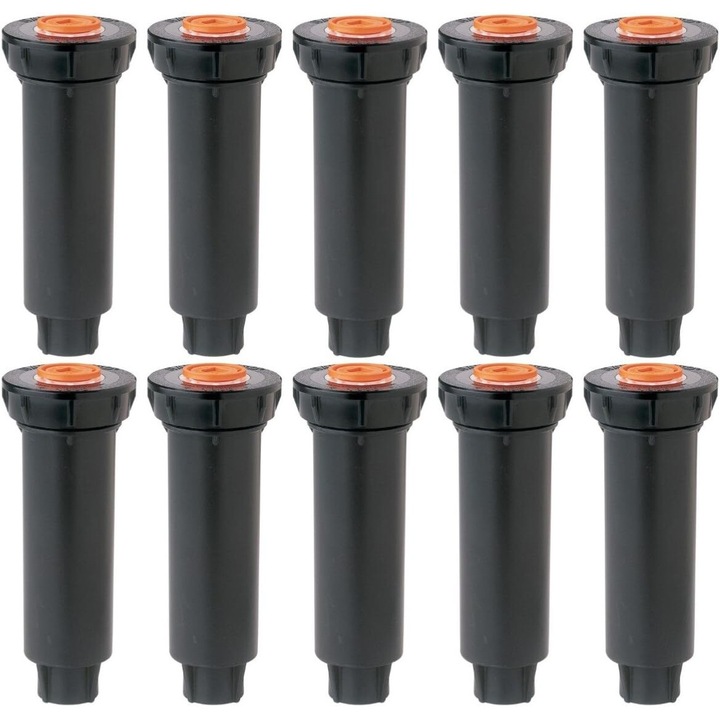 10 darabos kerti locsolófej készlet, műanyag, fekete