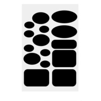 Set 15 petice pentru repararea imbracamintei, poliester, negru