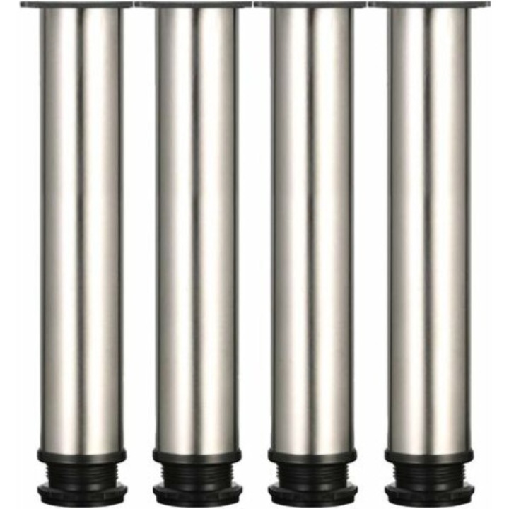 Set 4 Picioare Reglabile, Otel Inoxidabil Periat, Inaltime 300mm-315mm, Diametru 50mm