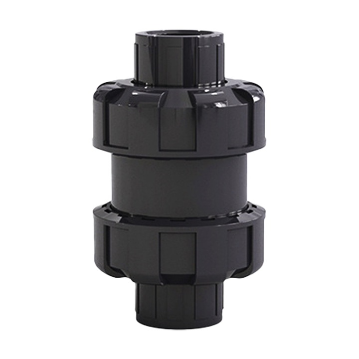 Възвратна клапа 32мм, PVC, за басейн, комплект кран, черен